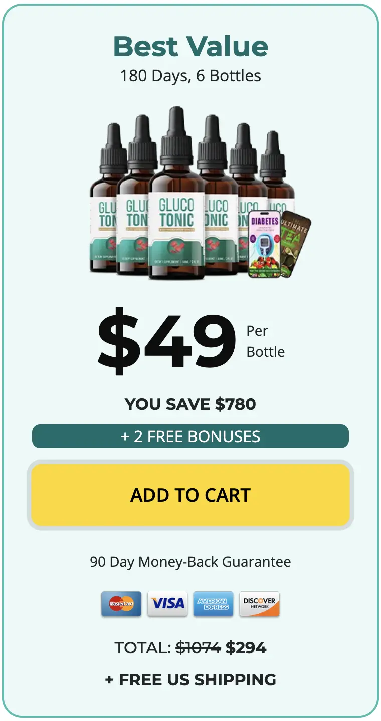 GlucoTonic 6 bottles
